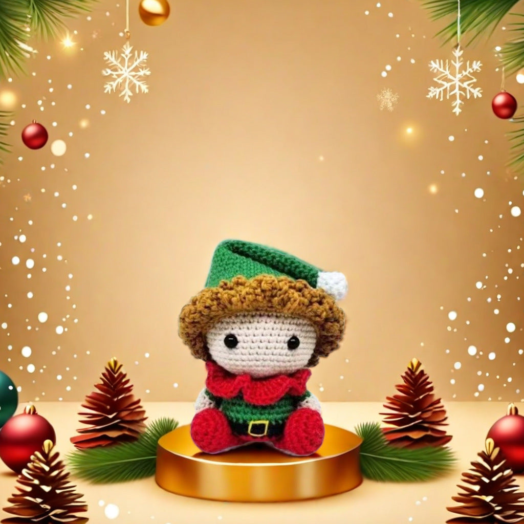 Christmas doll DIY wool doll hand-woven material package